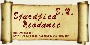 Đurđica Miodanić vizit kartica